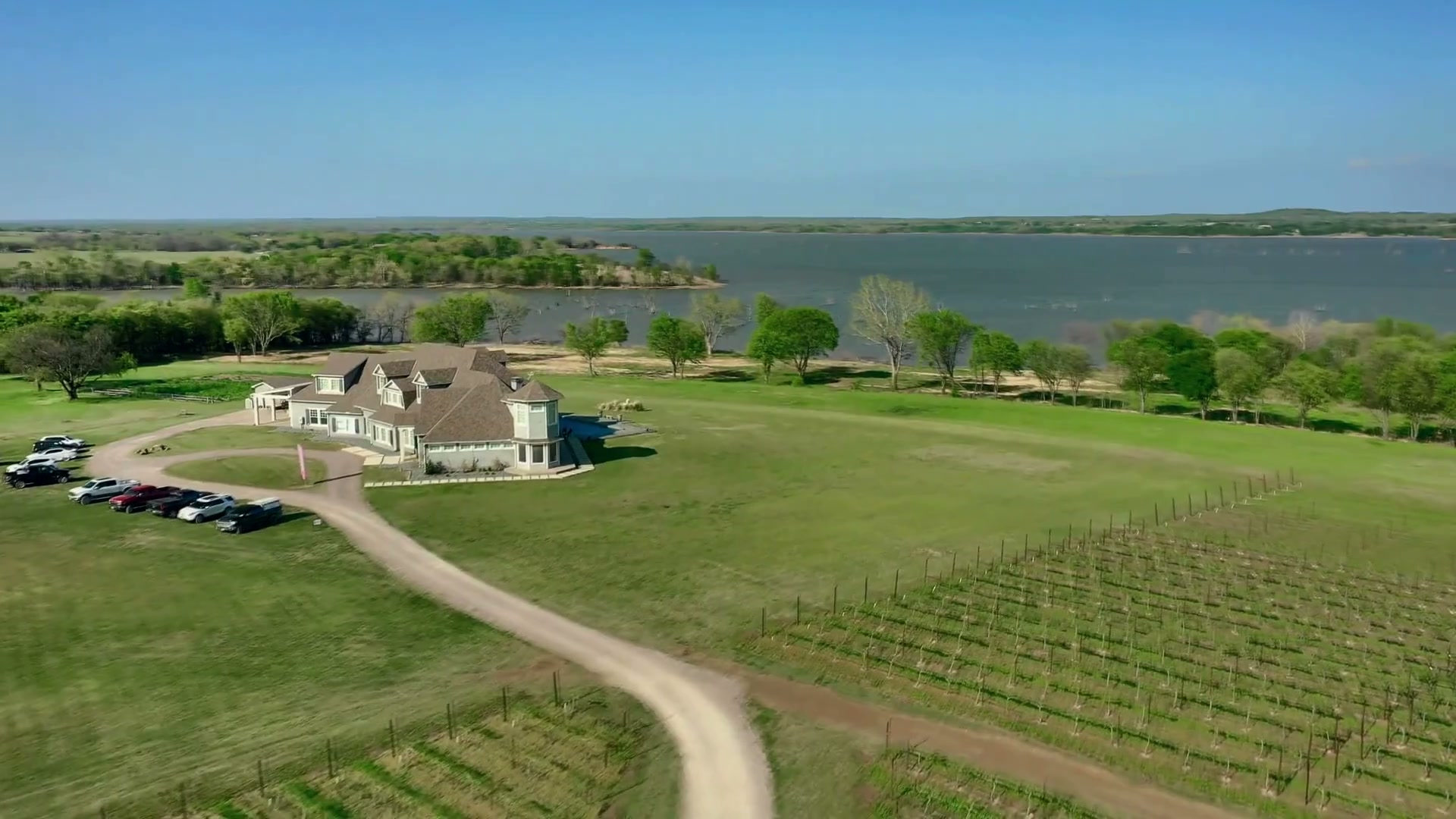The Edge of the Lake estate and vineyard beside Lake Ray Roberts