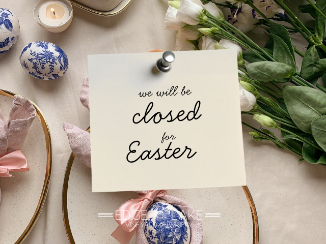 White and Blue Modern Easter Notice Instagram Post (640 x 480 px)